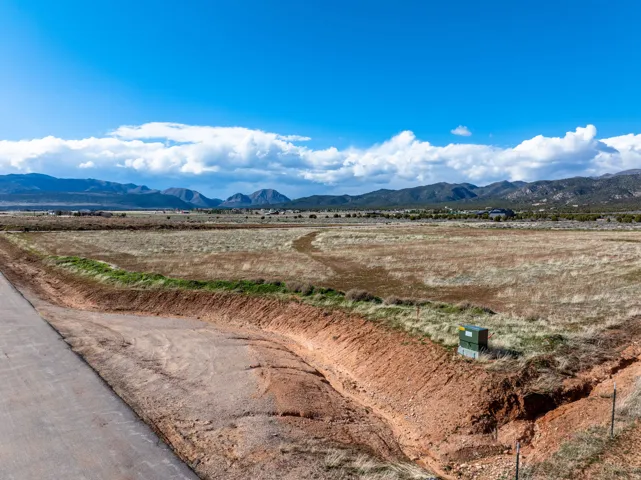 View of mountain background with rural landscape
