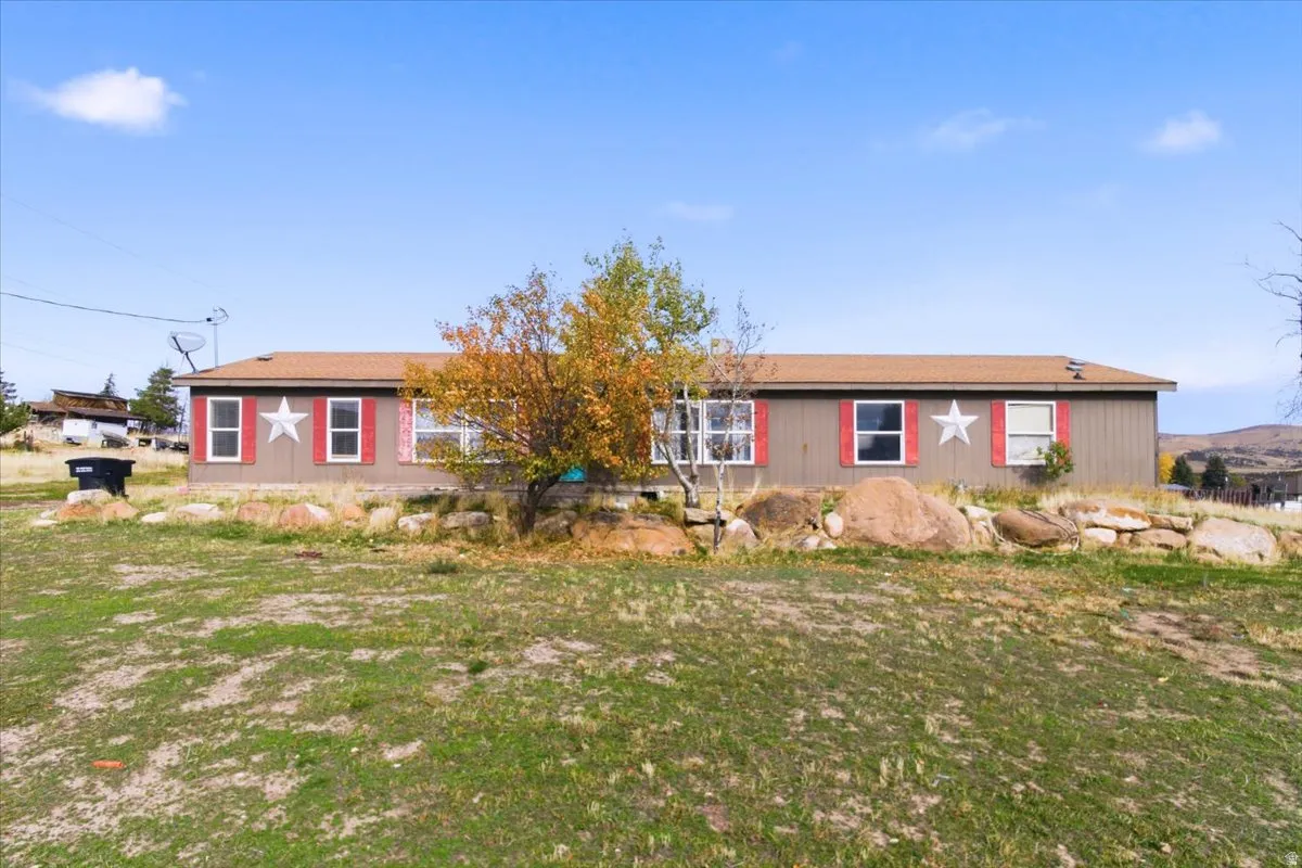 View of single story home