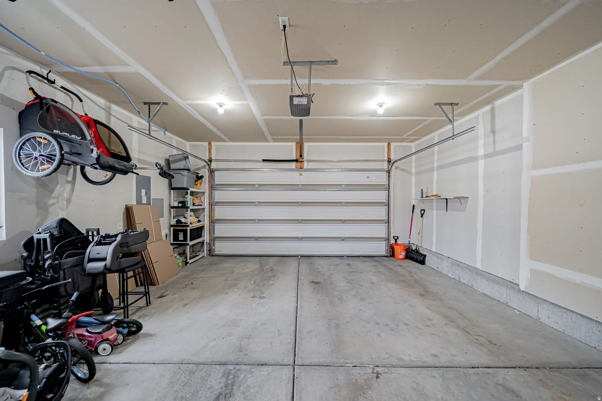 Garage with electric panel