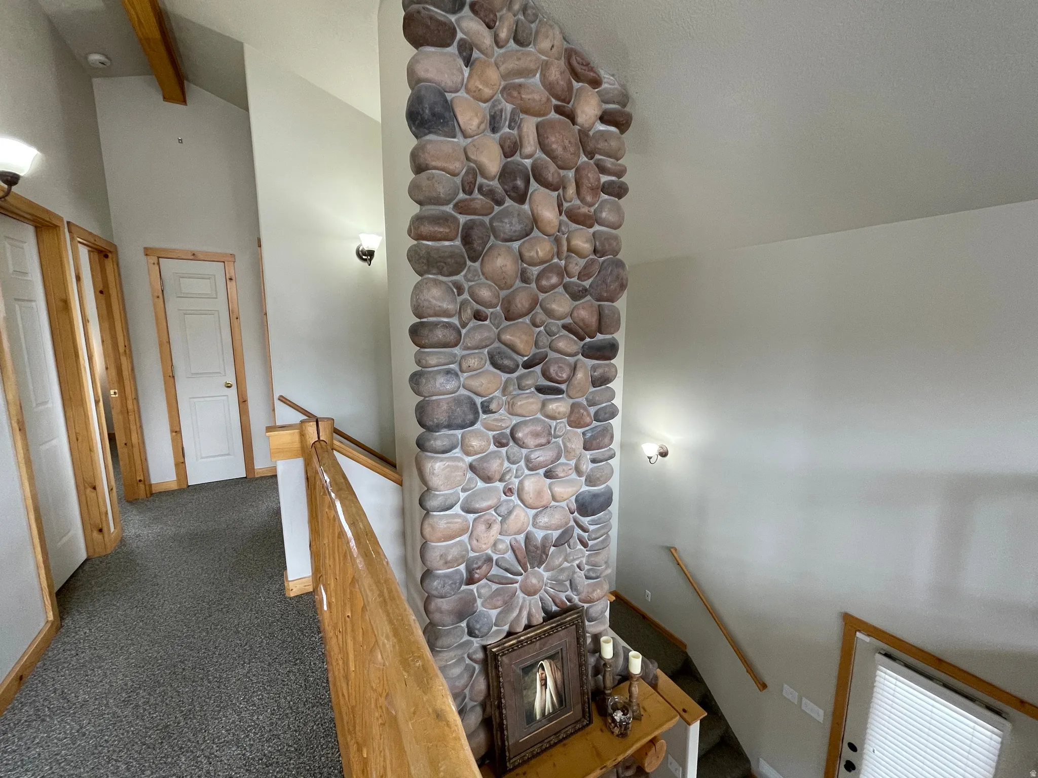 Stairs with carpet floors