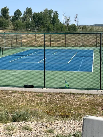 View of tennis court