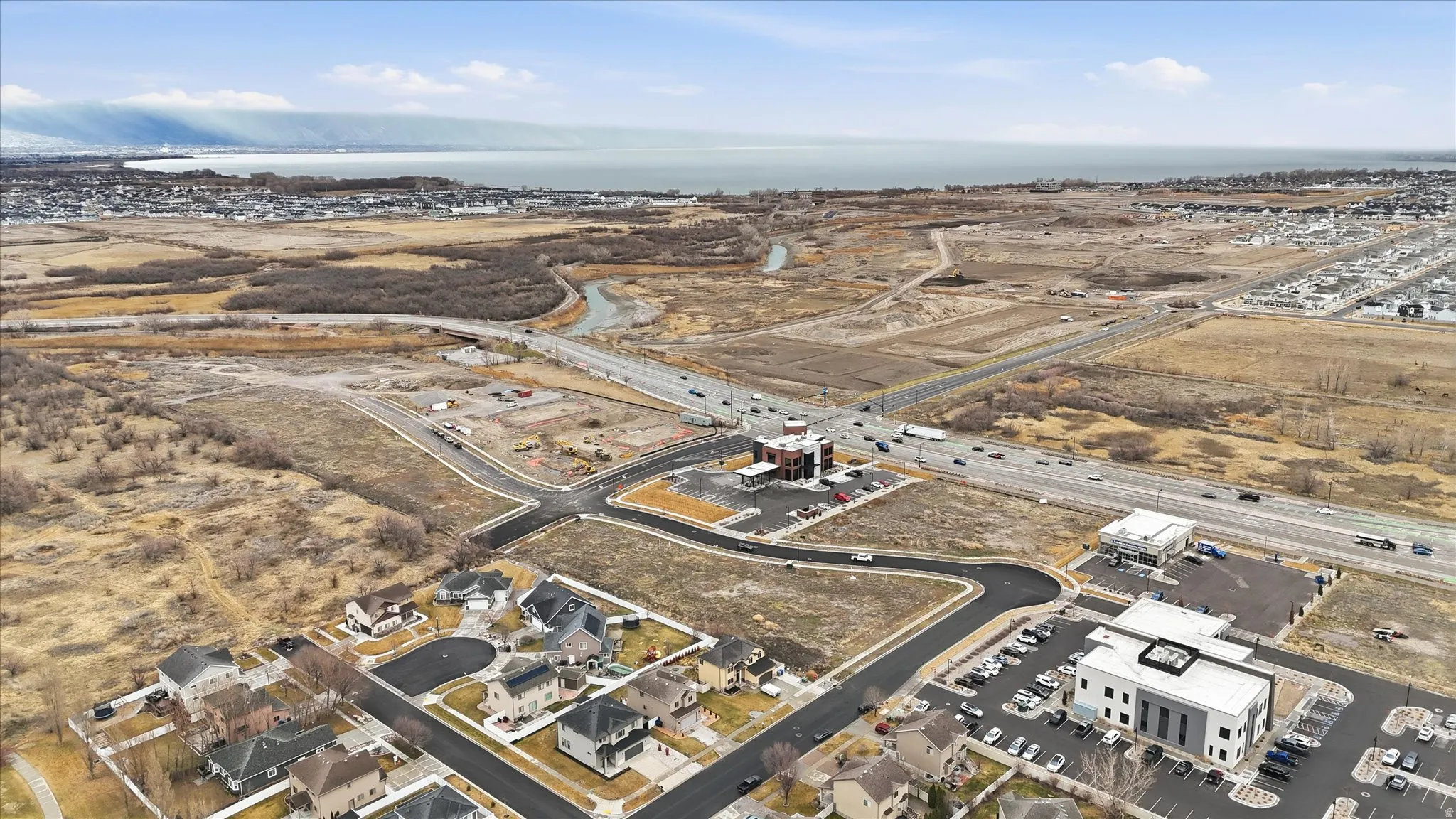 Aerial view of property's location