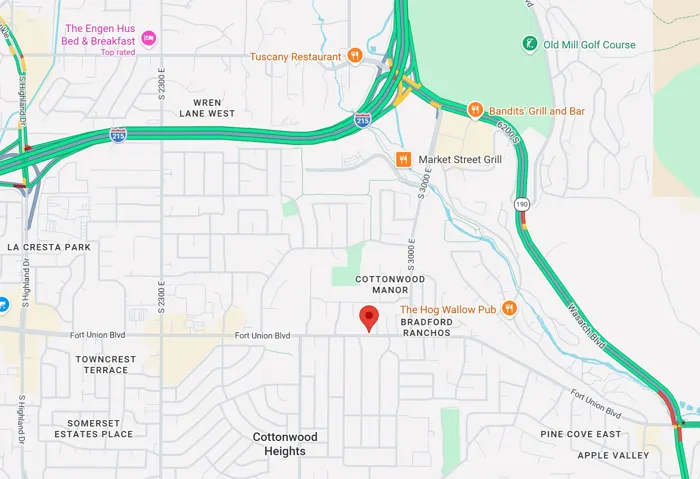 Map of property with streets / nearby areas