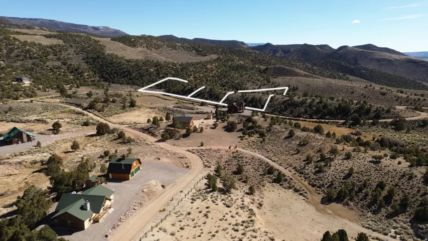 View of property location featuring mountains, property parcel outlined, and rural landscape