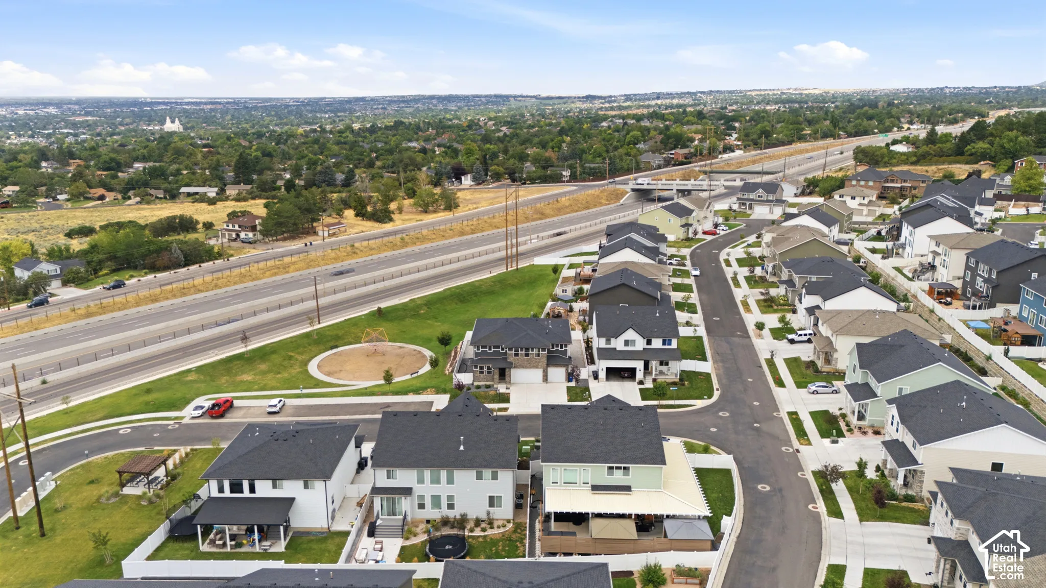 Newly constructed residential community featuring contemporary architecture and landscaped common areas