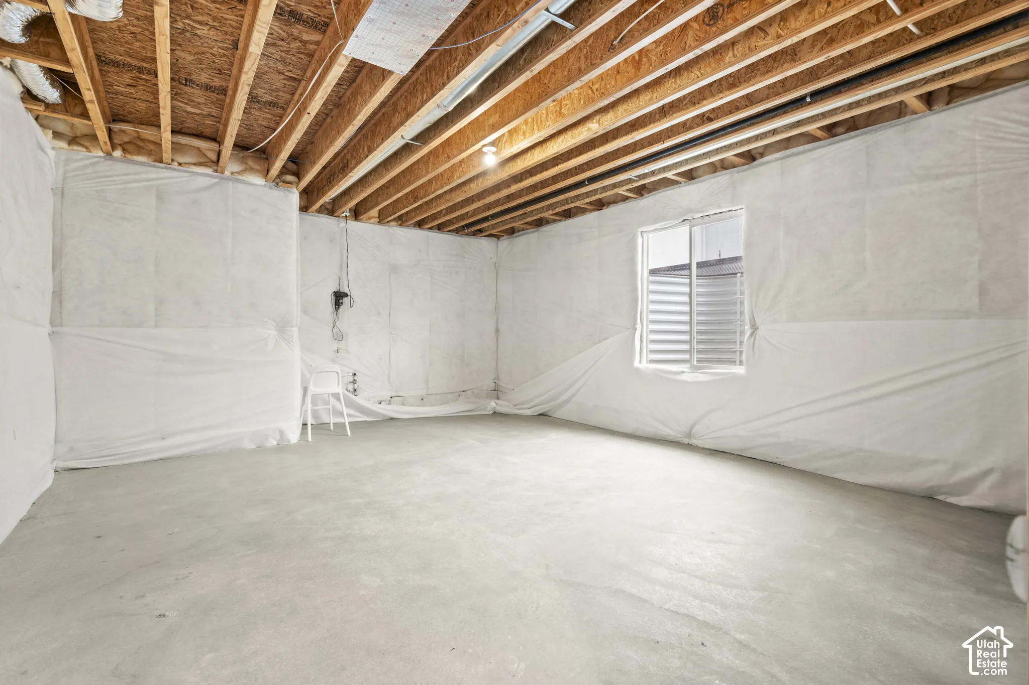 View of  unfinished basement