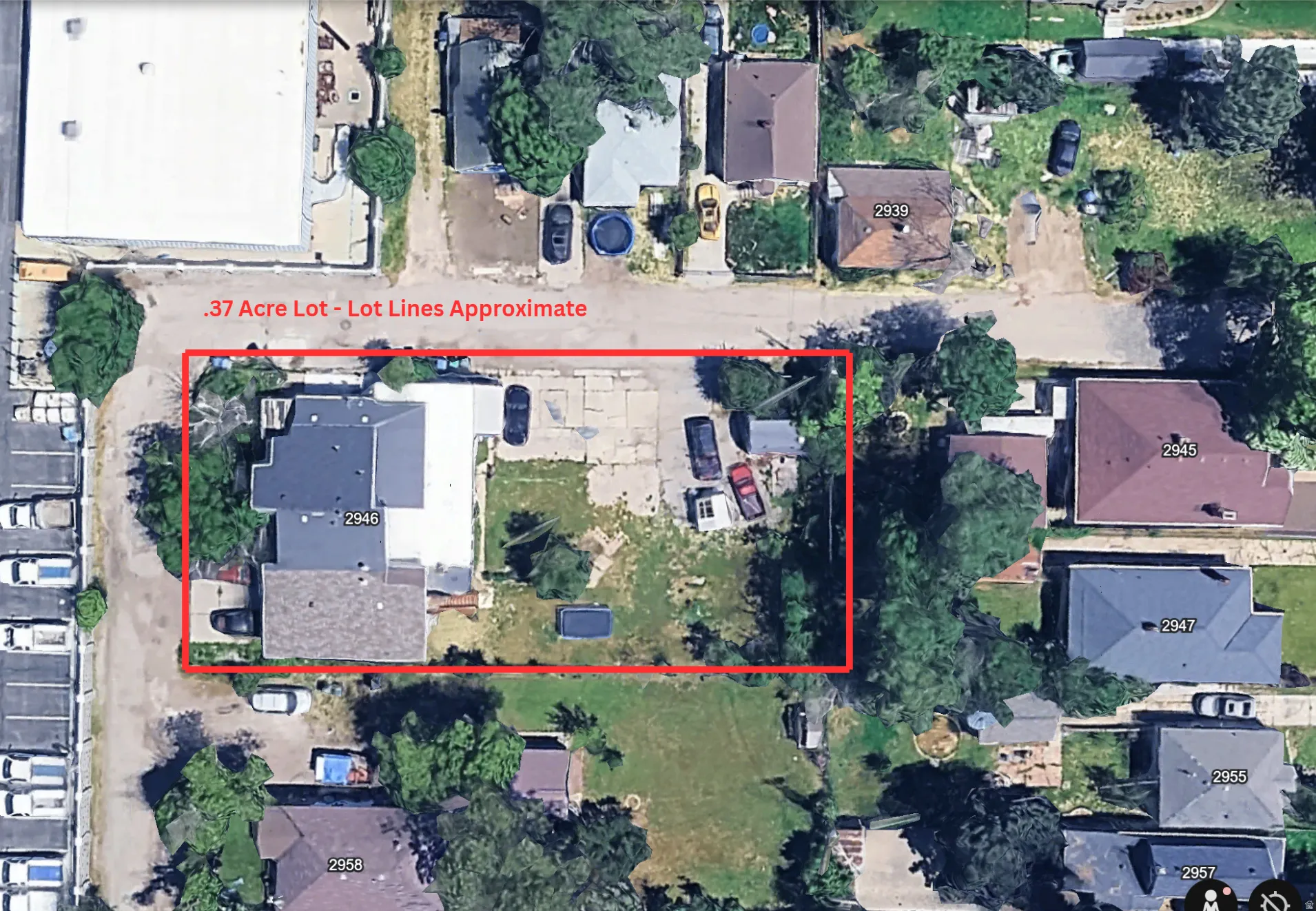 Map / location with property boundaries highlighted