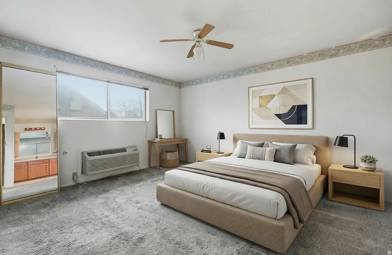 VIRTUALLY STAGED BEDROOM