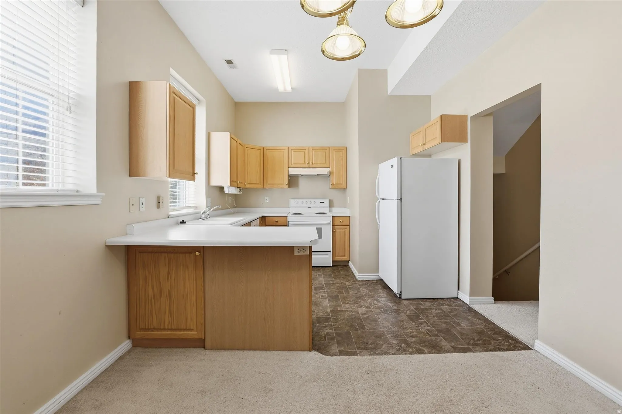 Kitchen from dining area