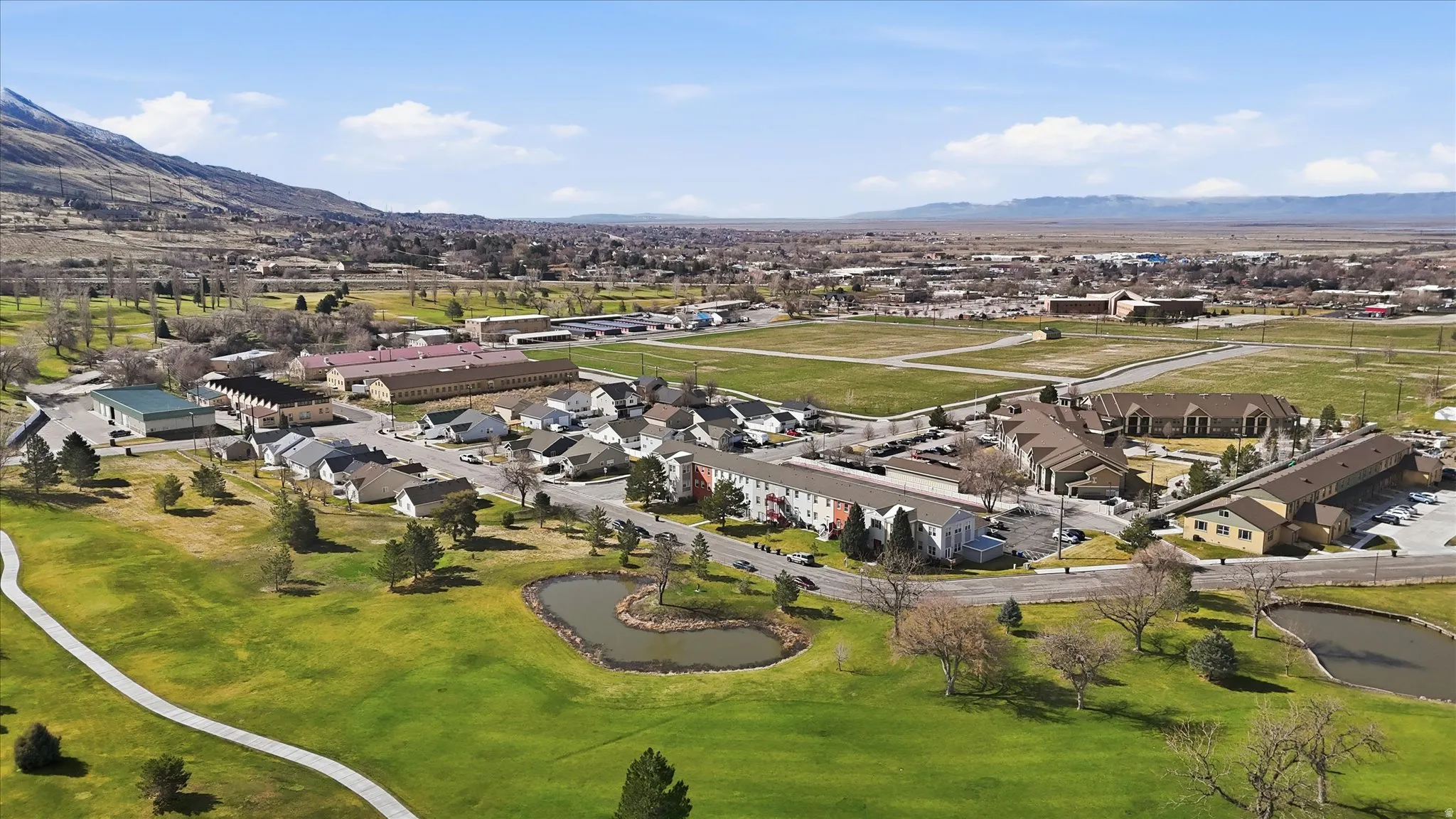 Aerial view showing proximity with USU in the background