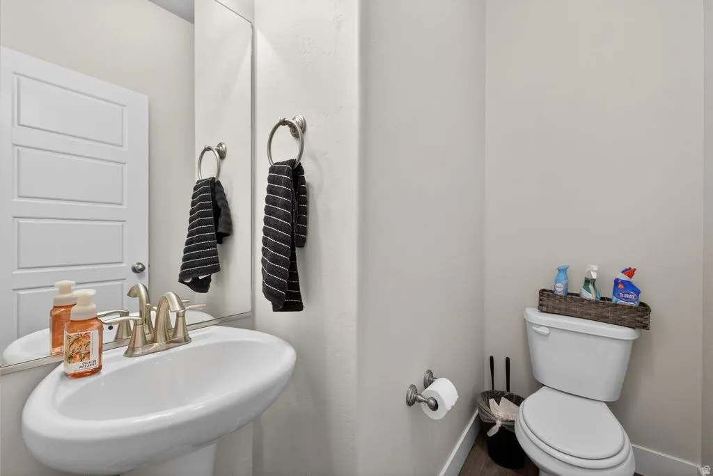 Bathroom with toilet and a sink