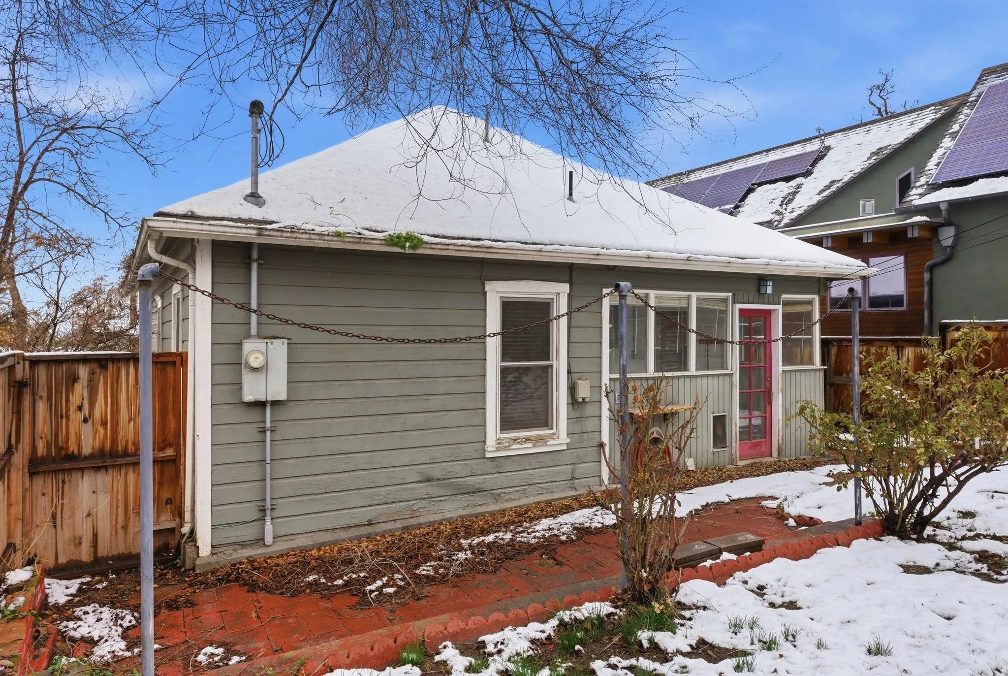 Snow covered property