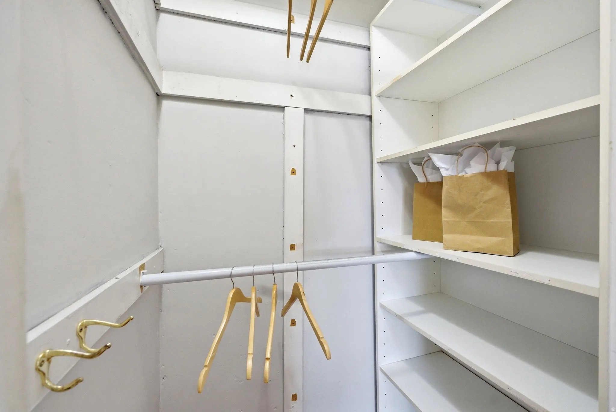 View of walk in closet