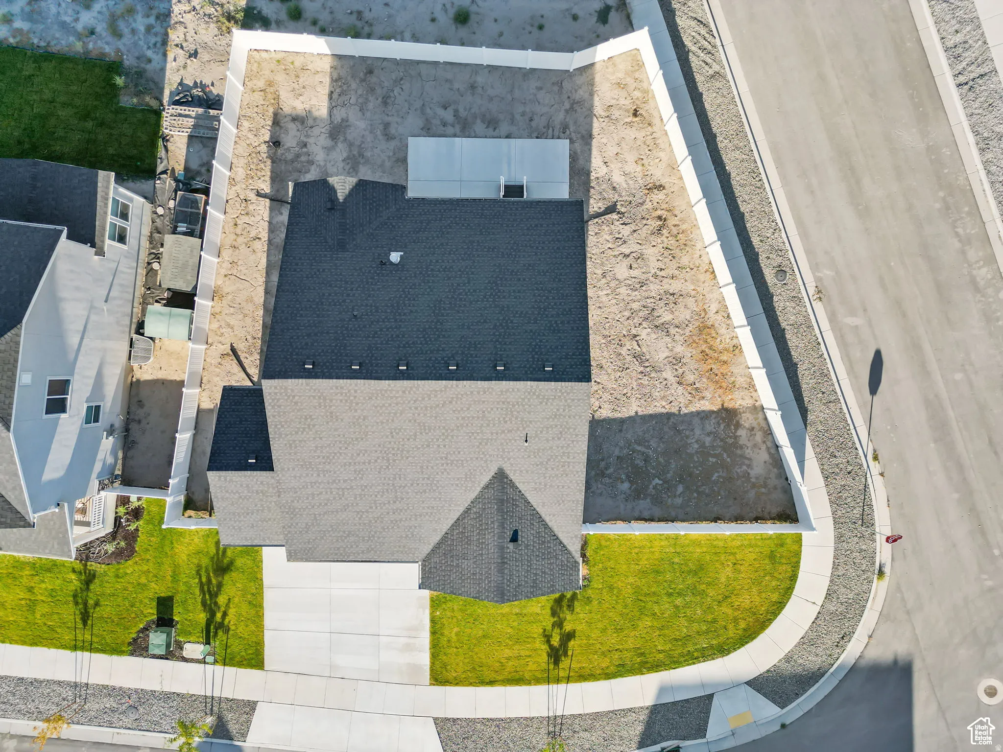 View from above of property