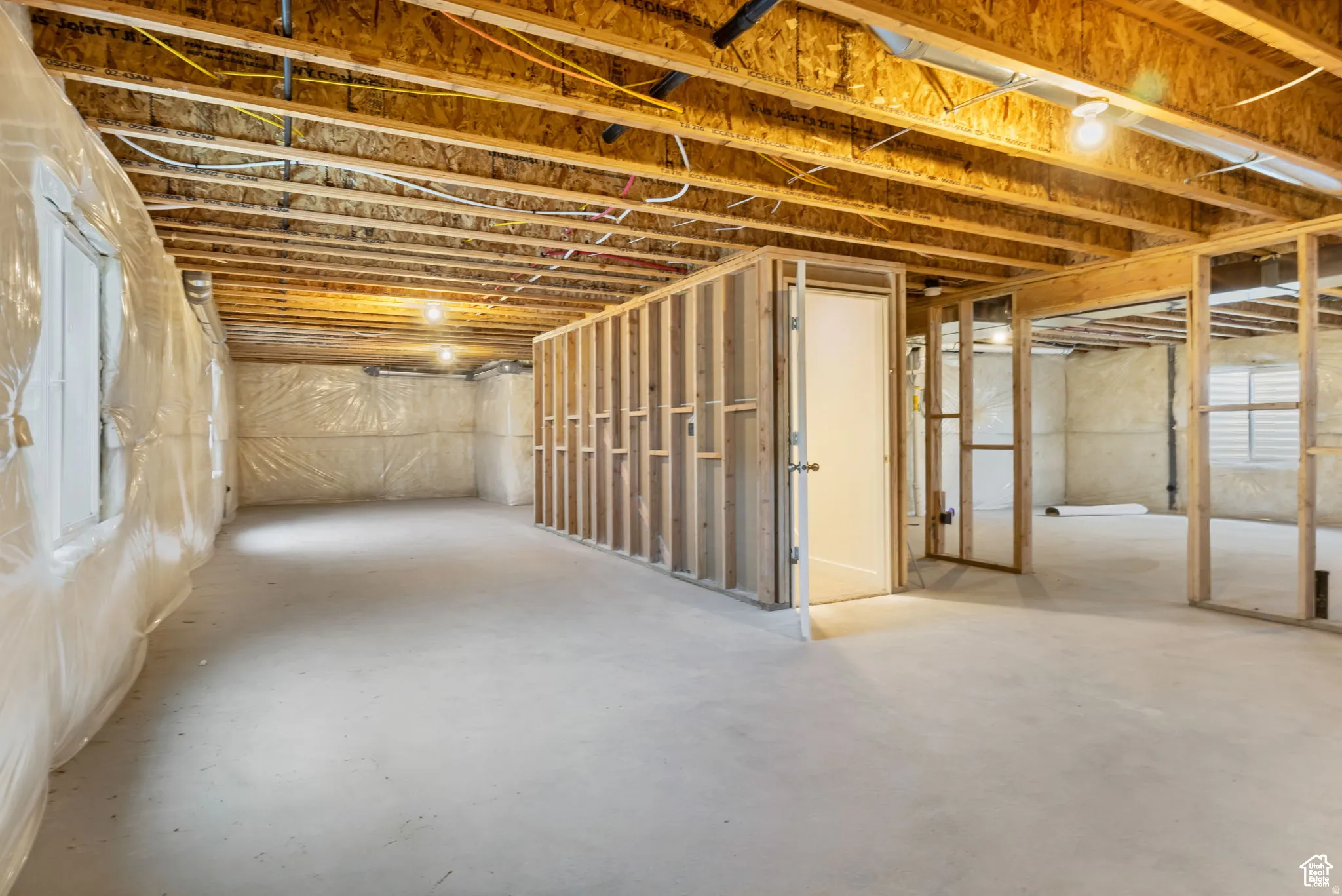 View of unfinished basement