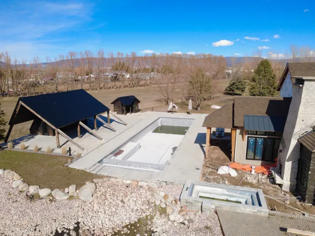 Aerial view of property and surrounding area
