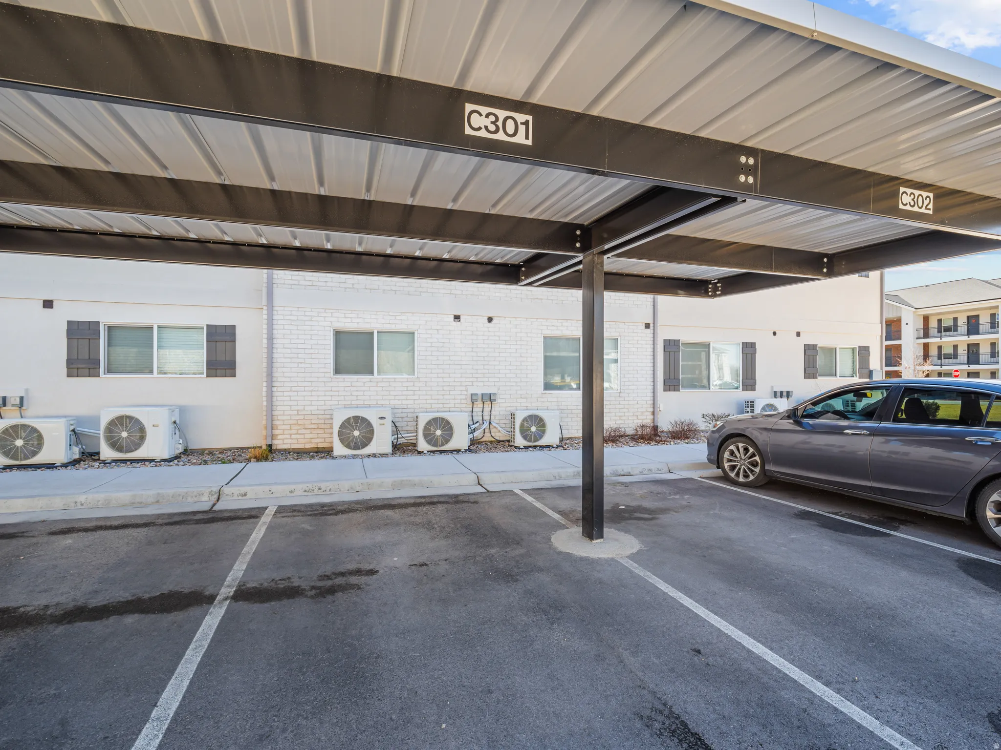 Garage with covered parking