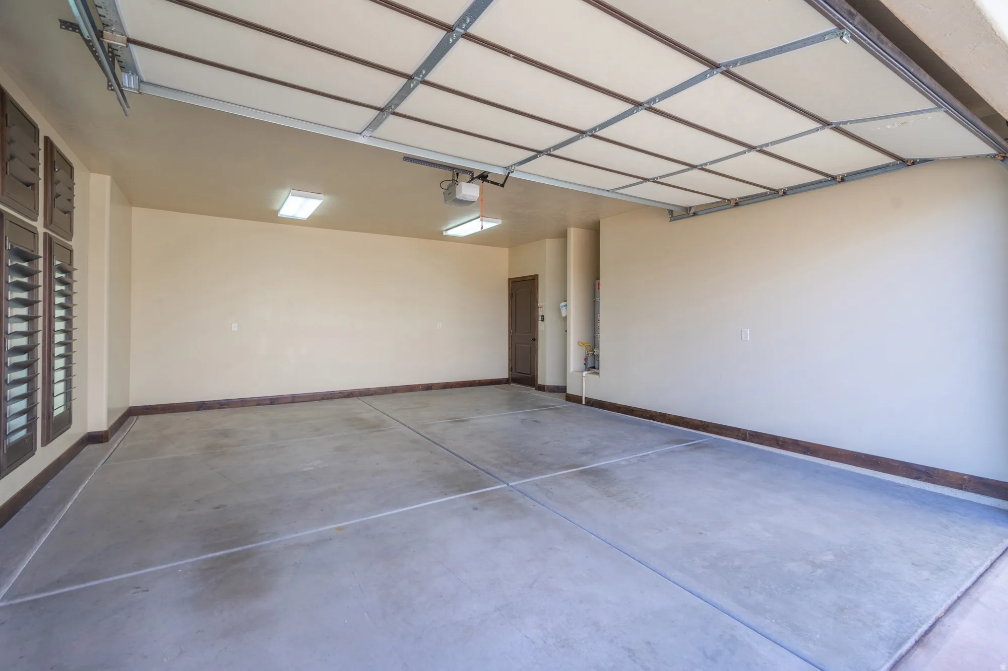 Garage with baseboards