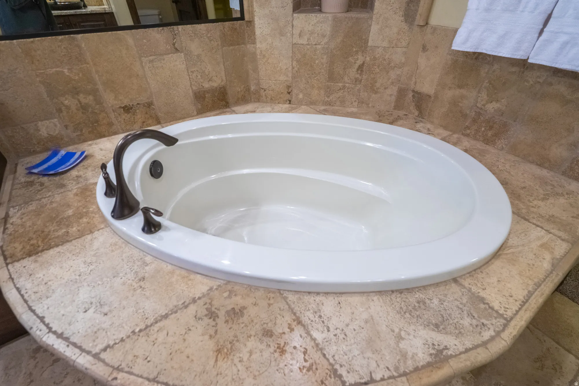 Bathroom view of a garden tub