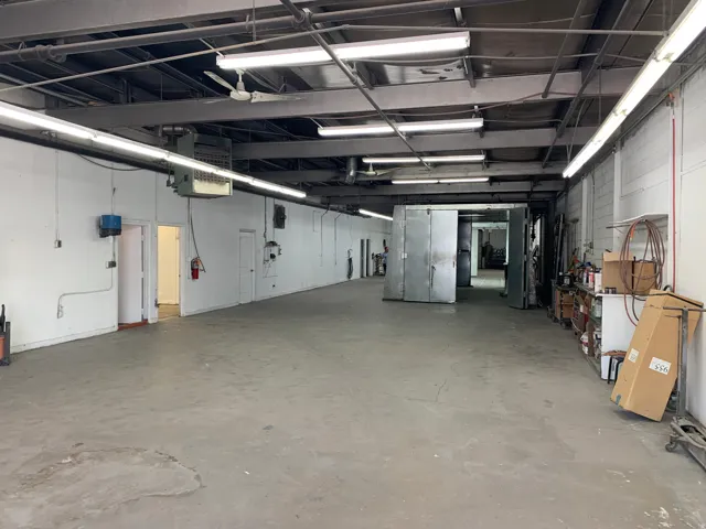 Garage with a heating unit