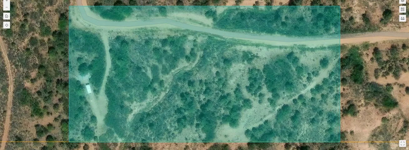 Map / location with property parcel outlined