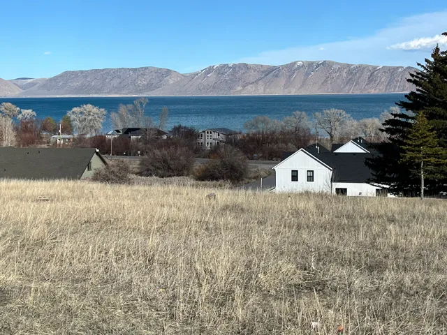 Mountain view with a nearby body of water