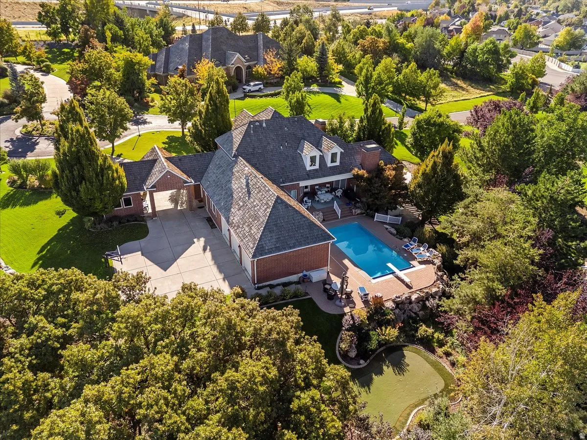 Bird's eye view of a pool