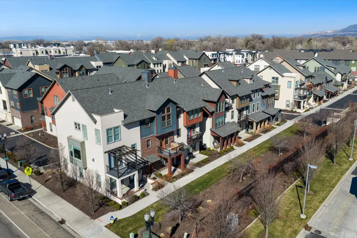 Aerial view of residential area