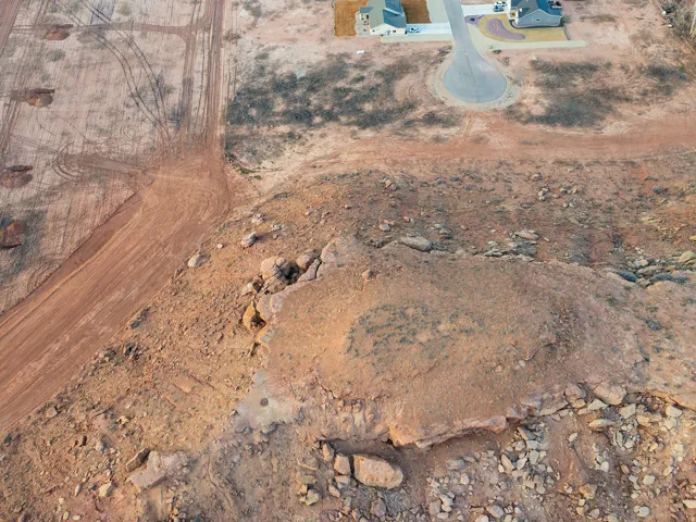 Aerial view of property and surrounding area