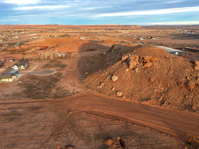 Aerial overview of property's location featuring rural landscape and a desert landscape