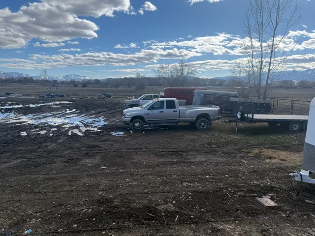 View of parking featuring a mountain view