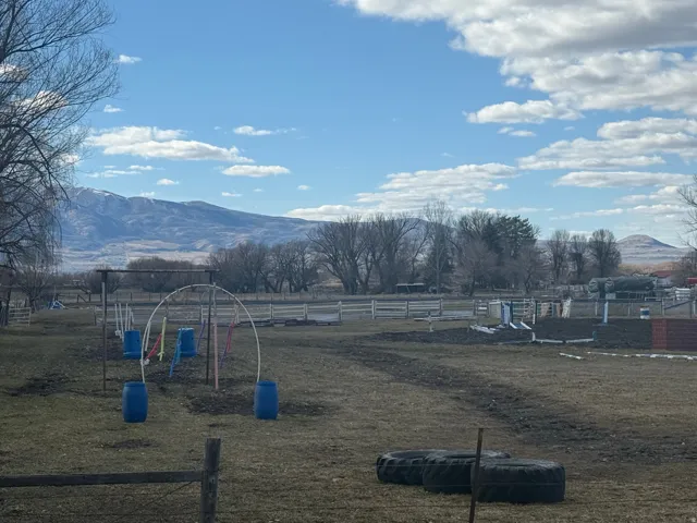 View of yard with a mountain view and a rural view