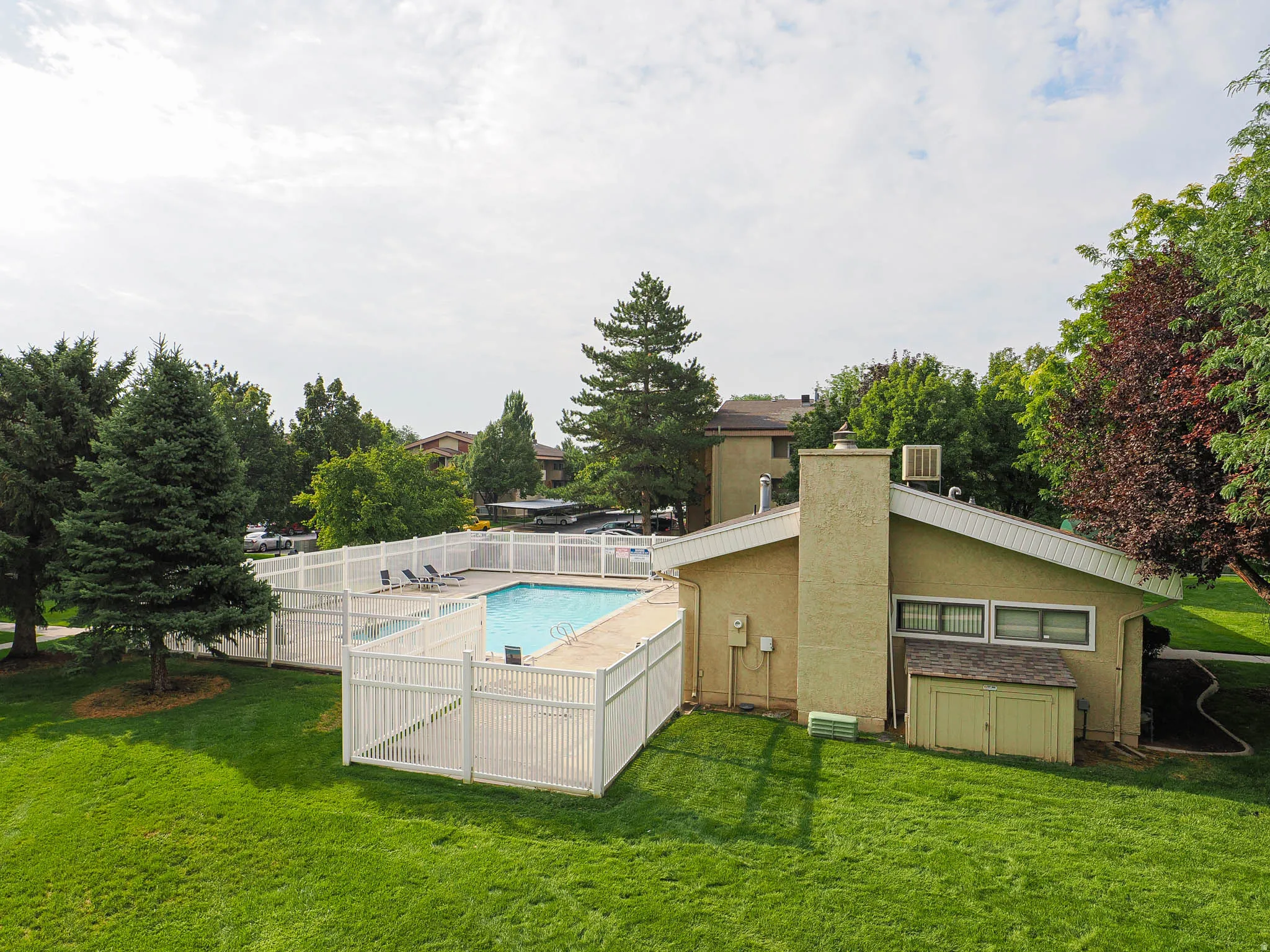 View of swimming pool featuring patio surround