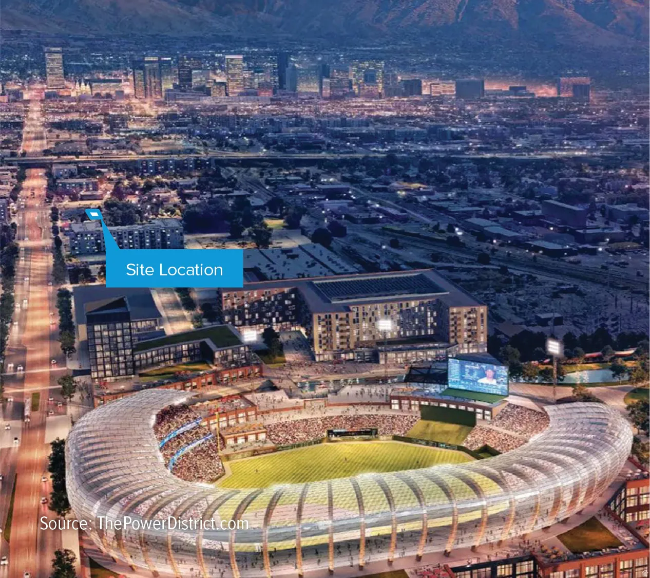 Drone / aerial view of a view of city lights