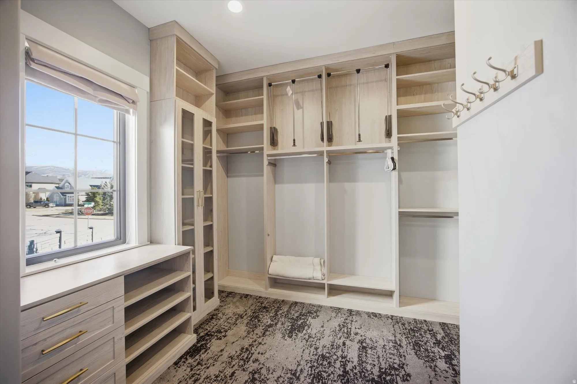 View of walk in closet