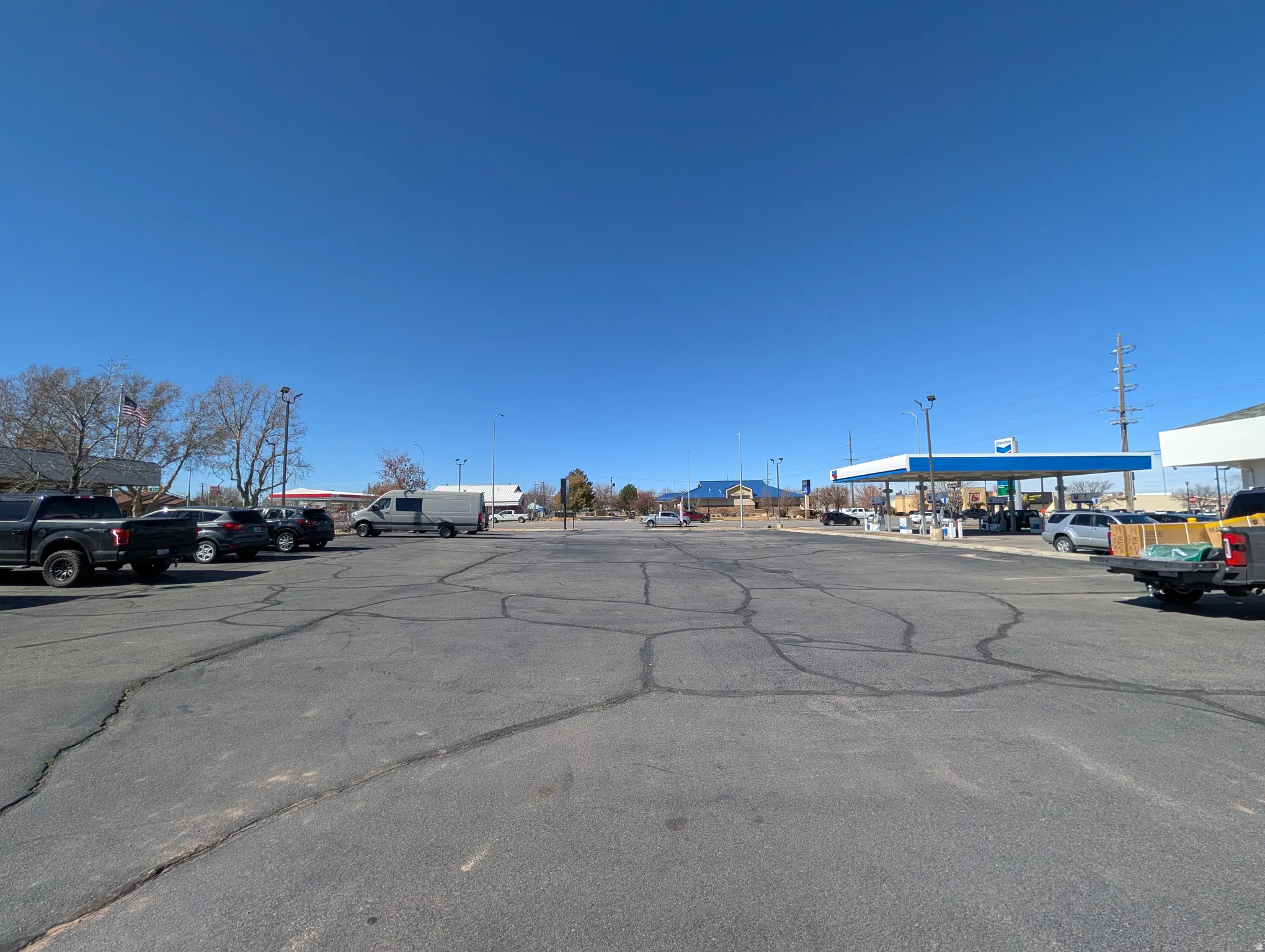 View of uncovered parking lot
