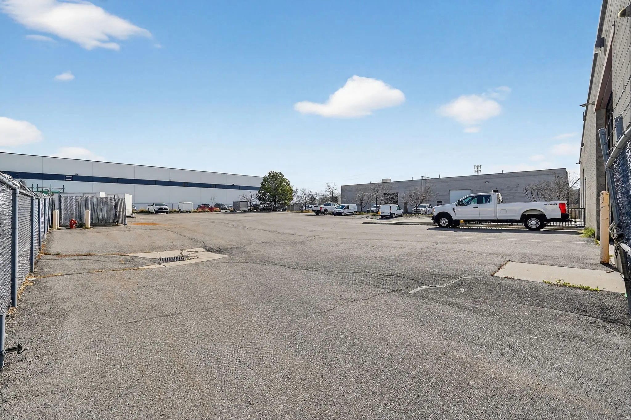 View of uncovered parking lot