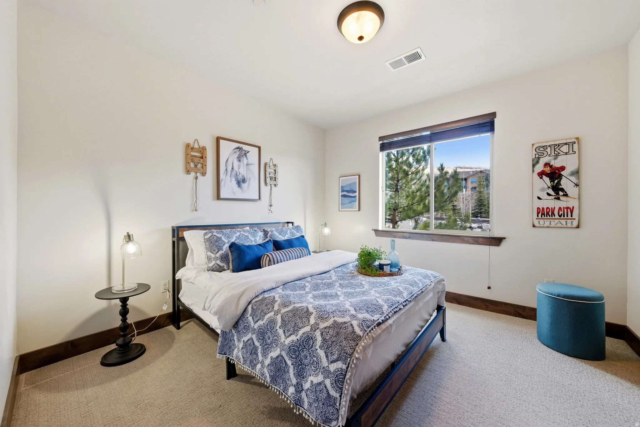 Bedroom #2, fully furnished queen bedroom.