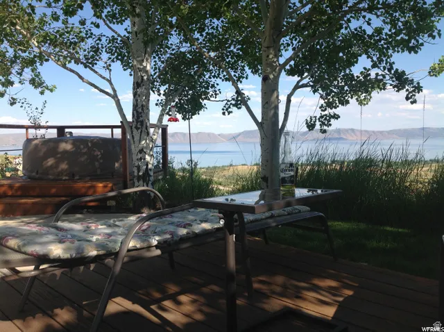 Deck featuring a water view
