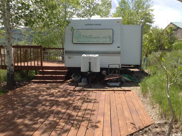 View of wooden deck