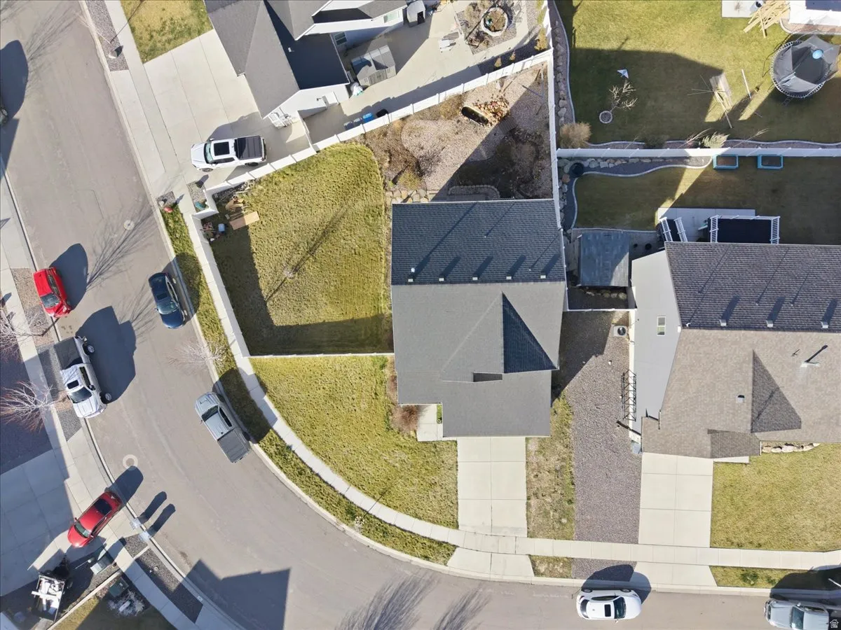 Aerial view of residential area