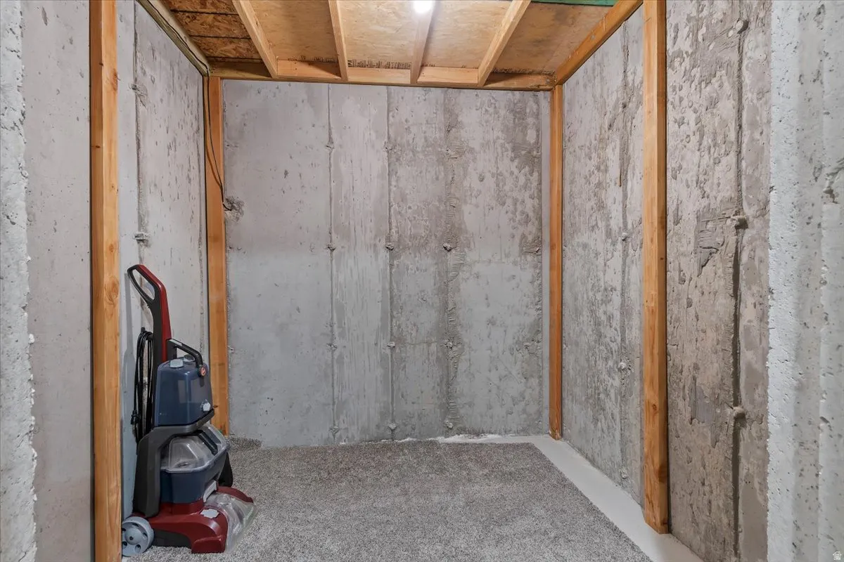 View of unfinished basement