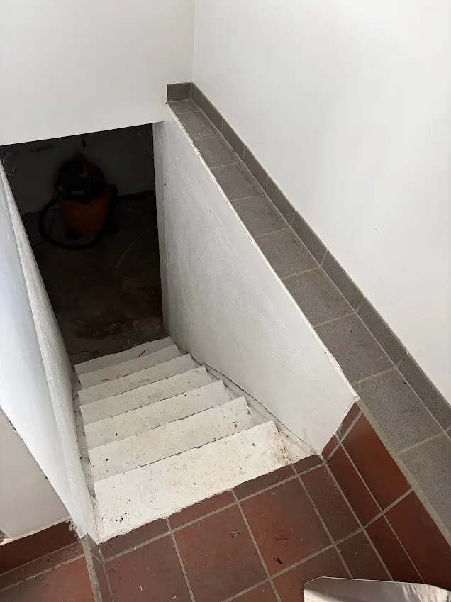 Stairway featuring tile patterned flooring