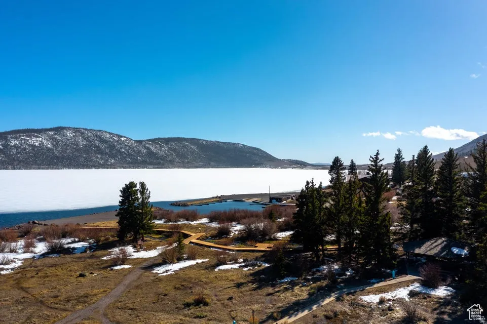 Water view featuring a mountainous background