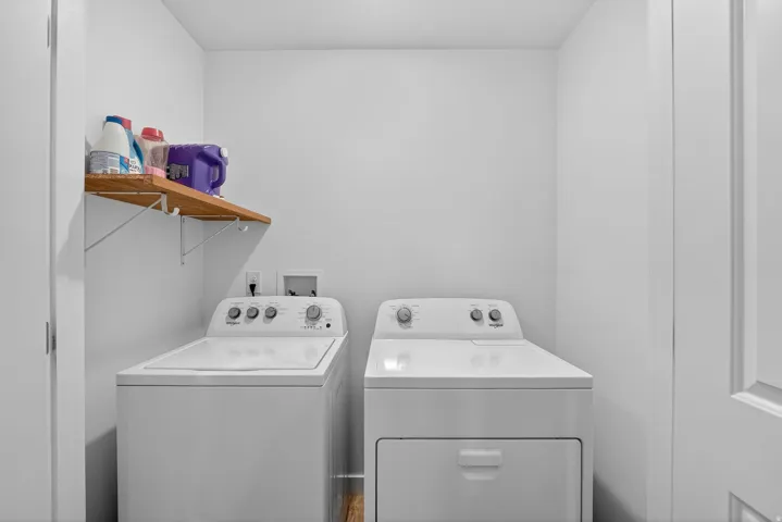 Laundry area with independent washer and dryer