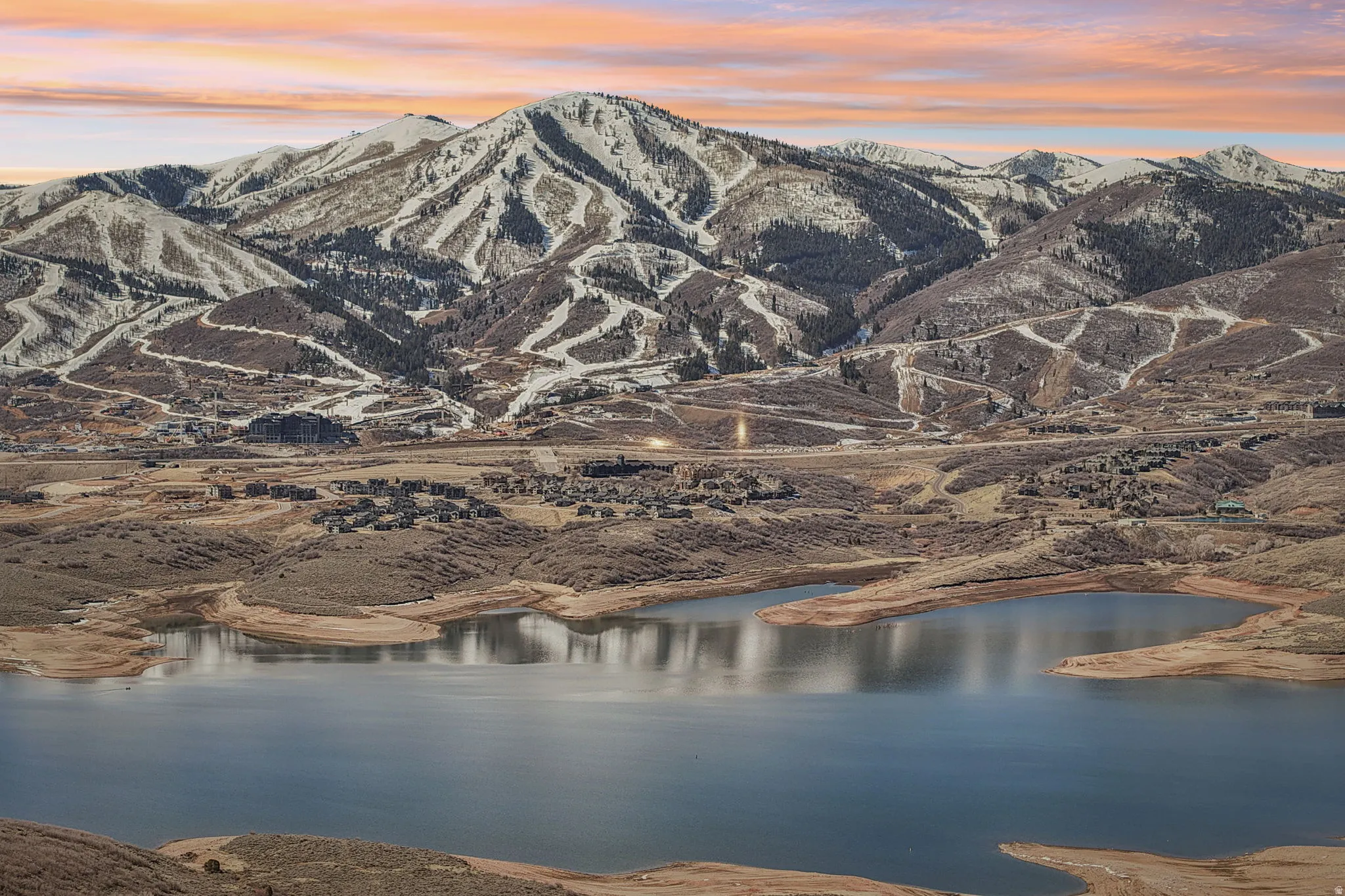 Water view with mountains