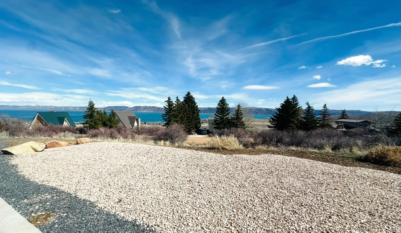 Water view with a mountainous background