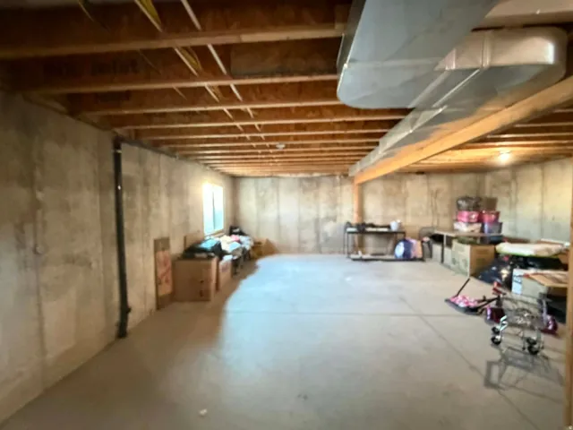 View of below grade area