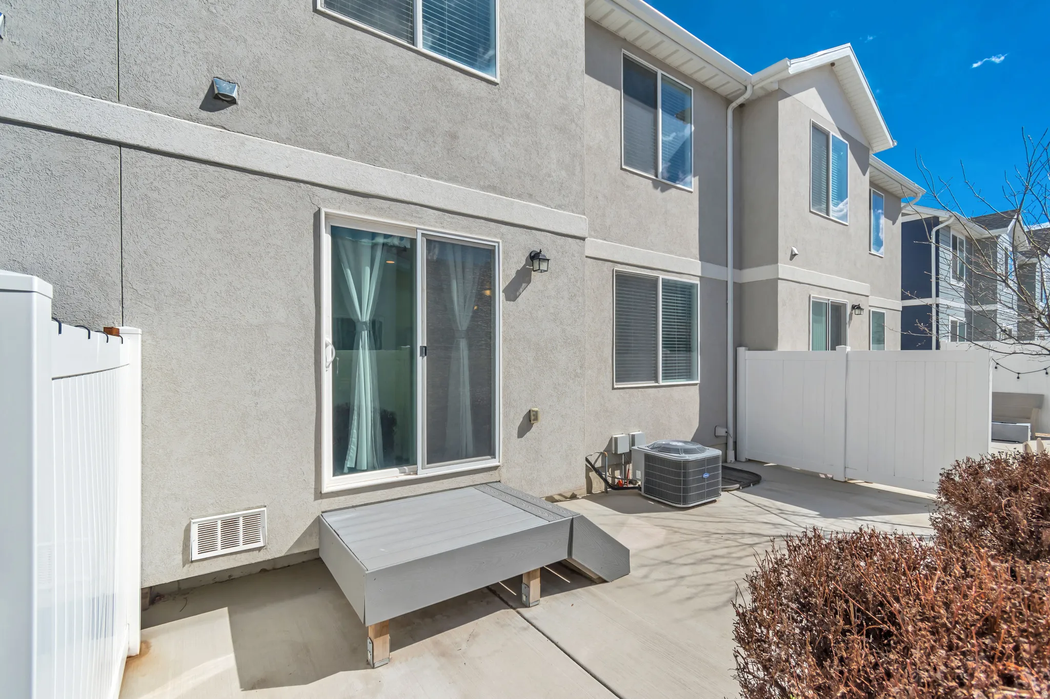 Outdoor space, big enough for a grill, small enough that its easy to maintain. Win win.