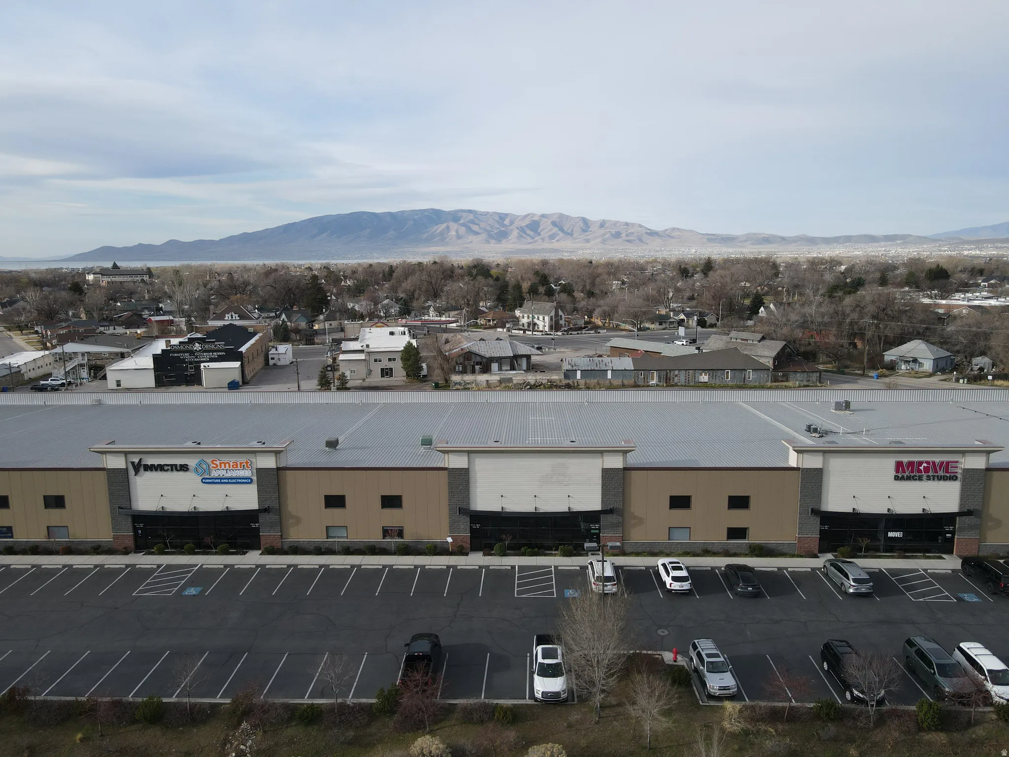 View of commercial location featuring a mountain view
